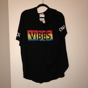 Good vibes only short sleeve hoodie